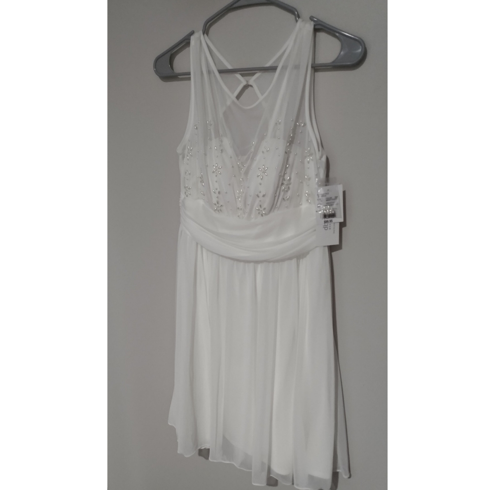 David's Bridal Short White Dress